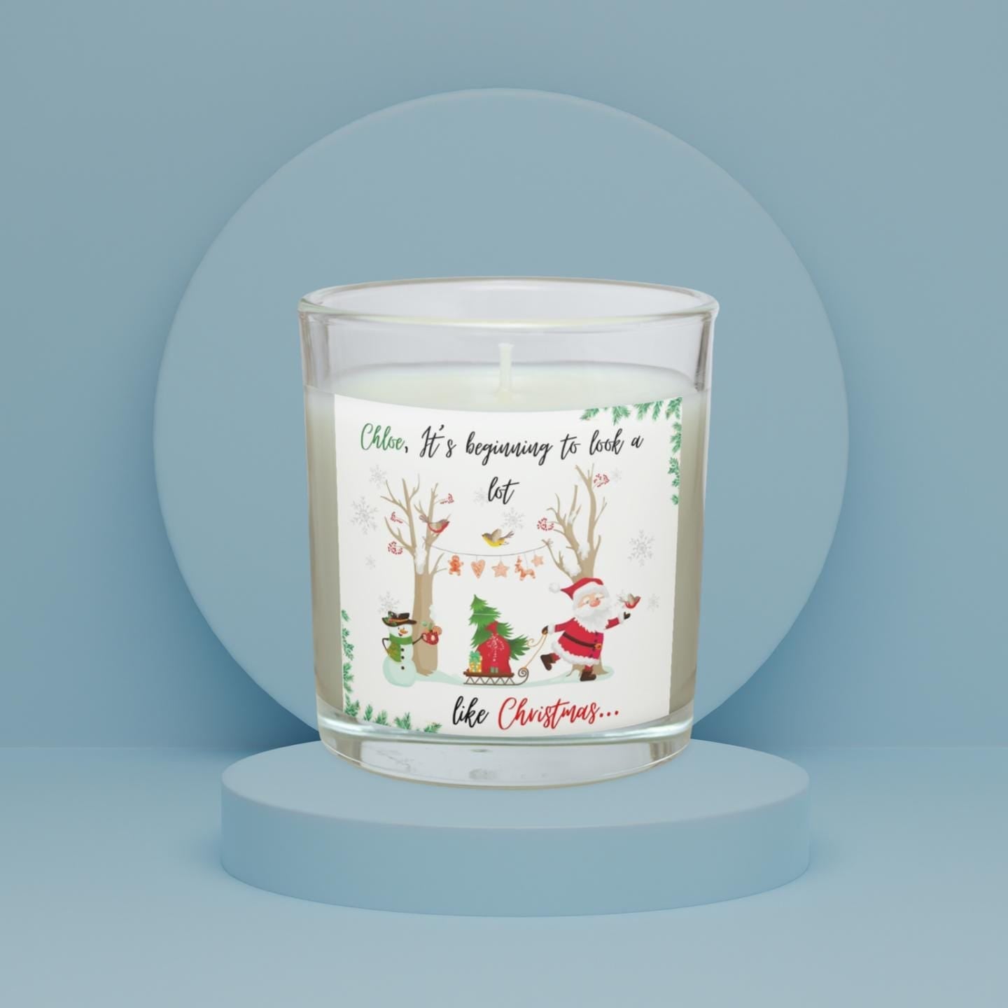 It's beginning to look a lot like Christmas | Personalised Candle | Festive Gift | Nearly Christmas Gift | Name Message Christmas Gift Etsy