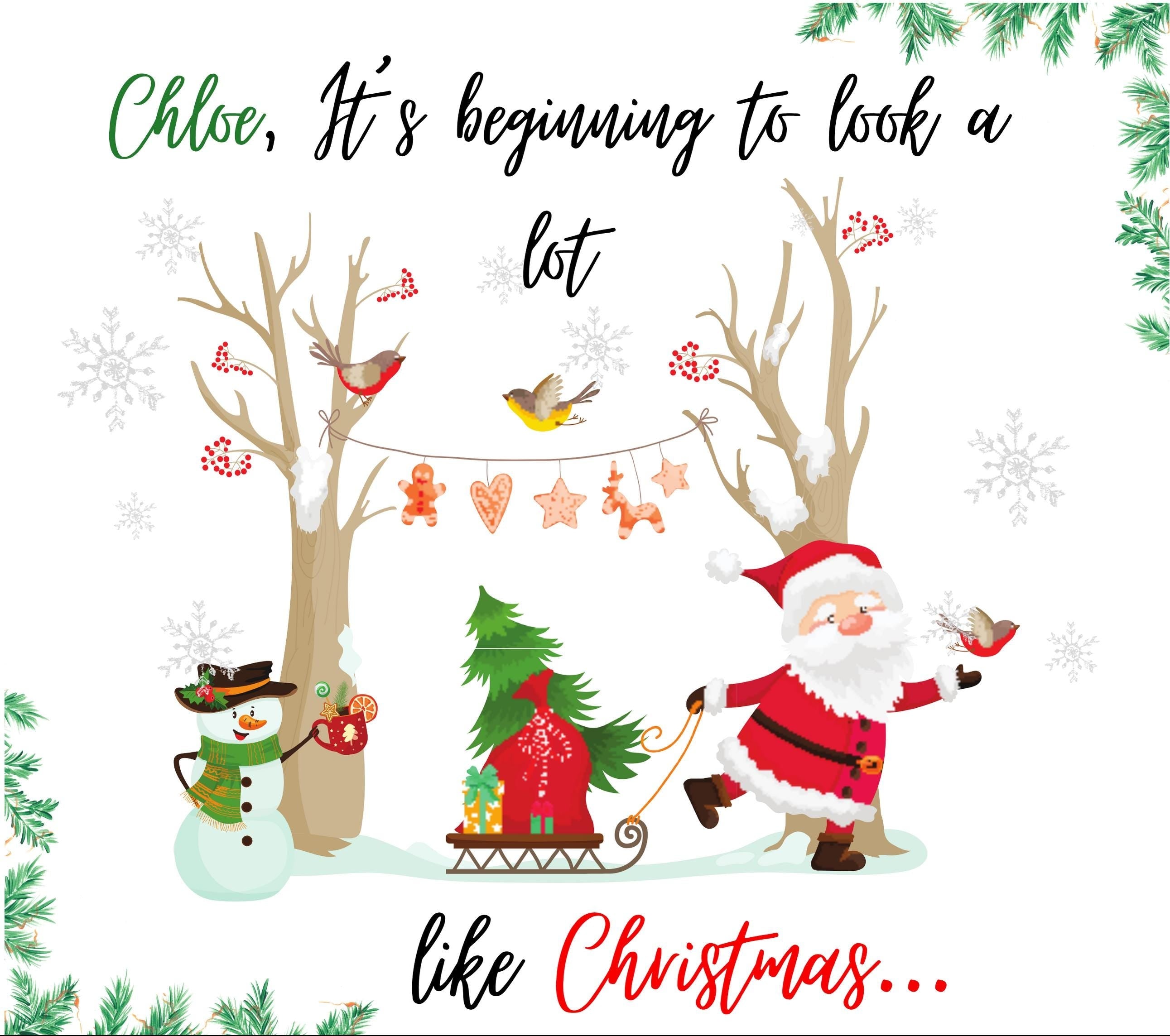 It's beginning to look a lot like Christmas | Personalised Candle | Festive Gift | Nearly Christmas Gift | Name Message Christmas Gift Etsy