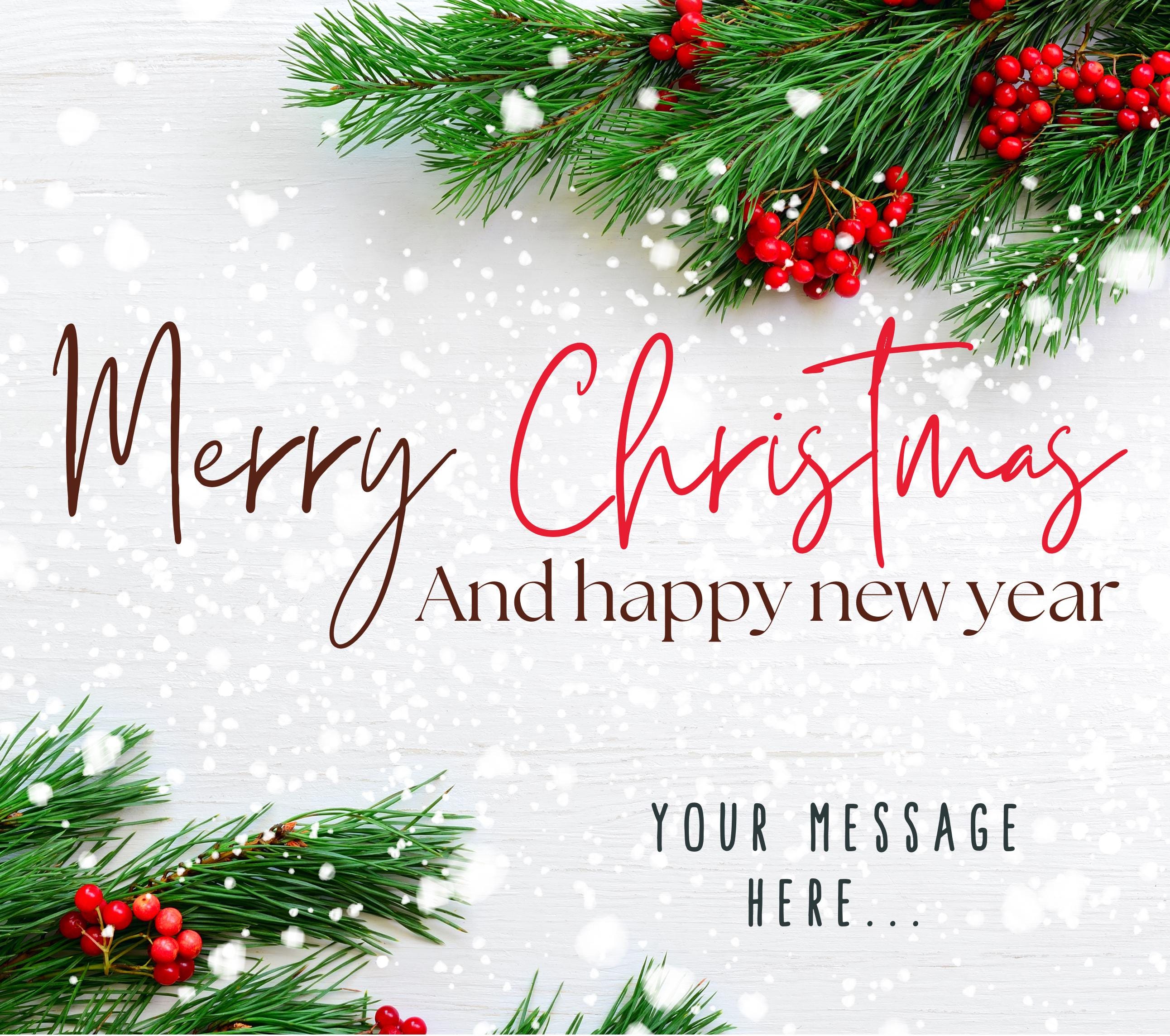 Merry Christmas & Happy New Year | Personalised Candle | Festive Christmas Message Candle | Happy New Year Gift | Personalised Message Gifts Etsy