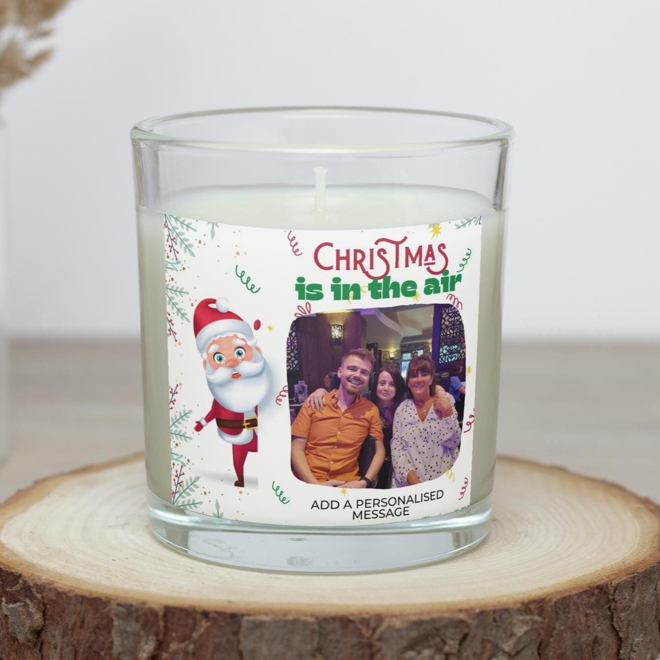 Merry Christmas Photo Personalised Candle | Christmas Photo Gifts | Christmas Photo Candle | Xmas Photo Message Gift | Christmas Countdown Etsy