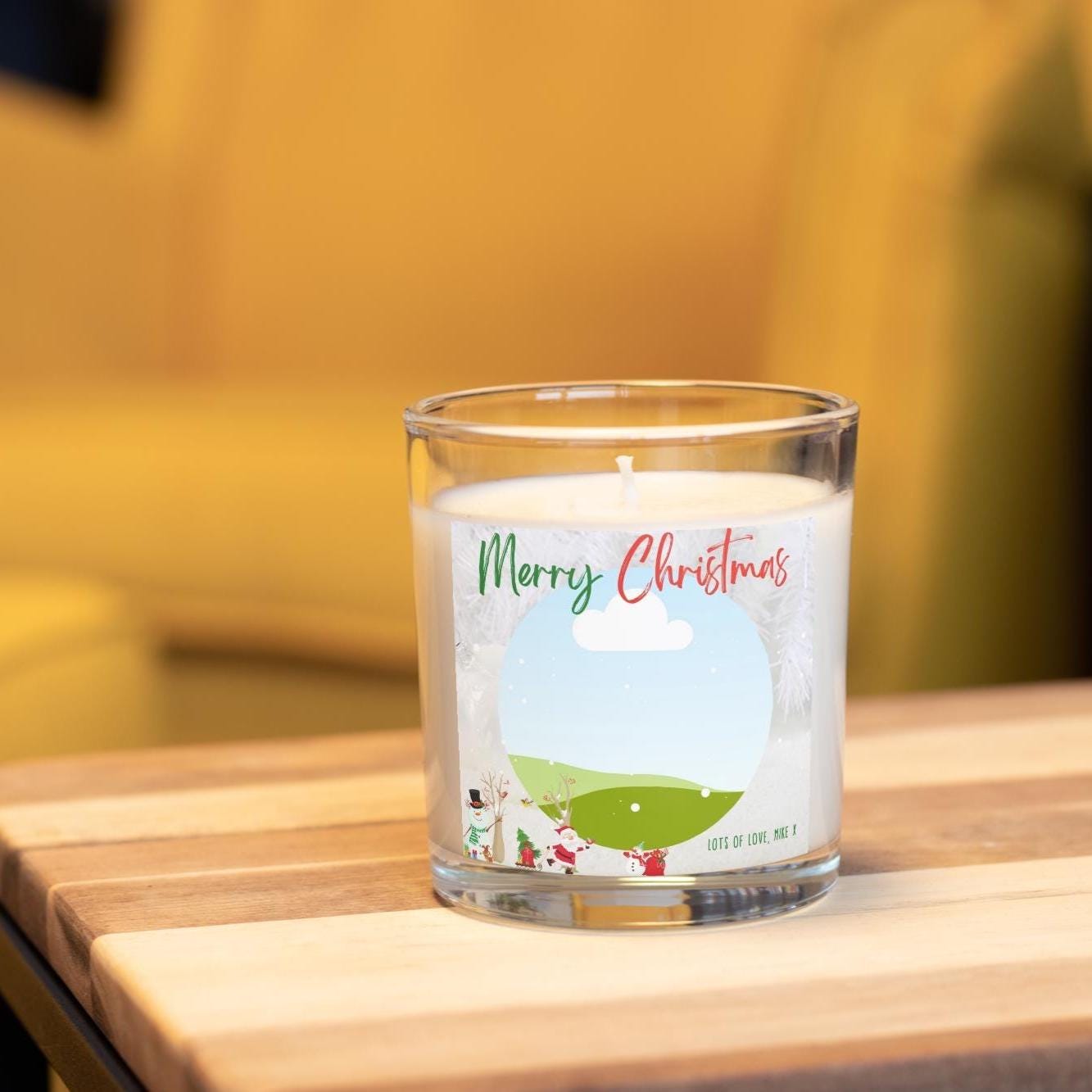 Merry Christmas Photo Message Personalised Candle | Photo Message Christmas Candle | Photo Gift for Christmas | Xmas Decor | Secret Santa Etsy