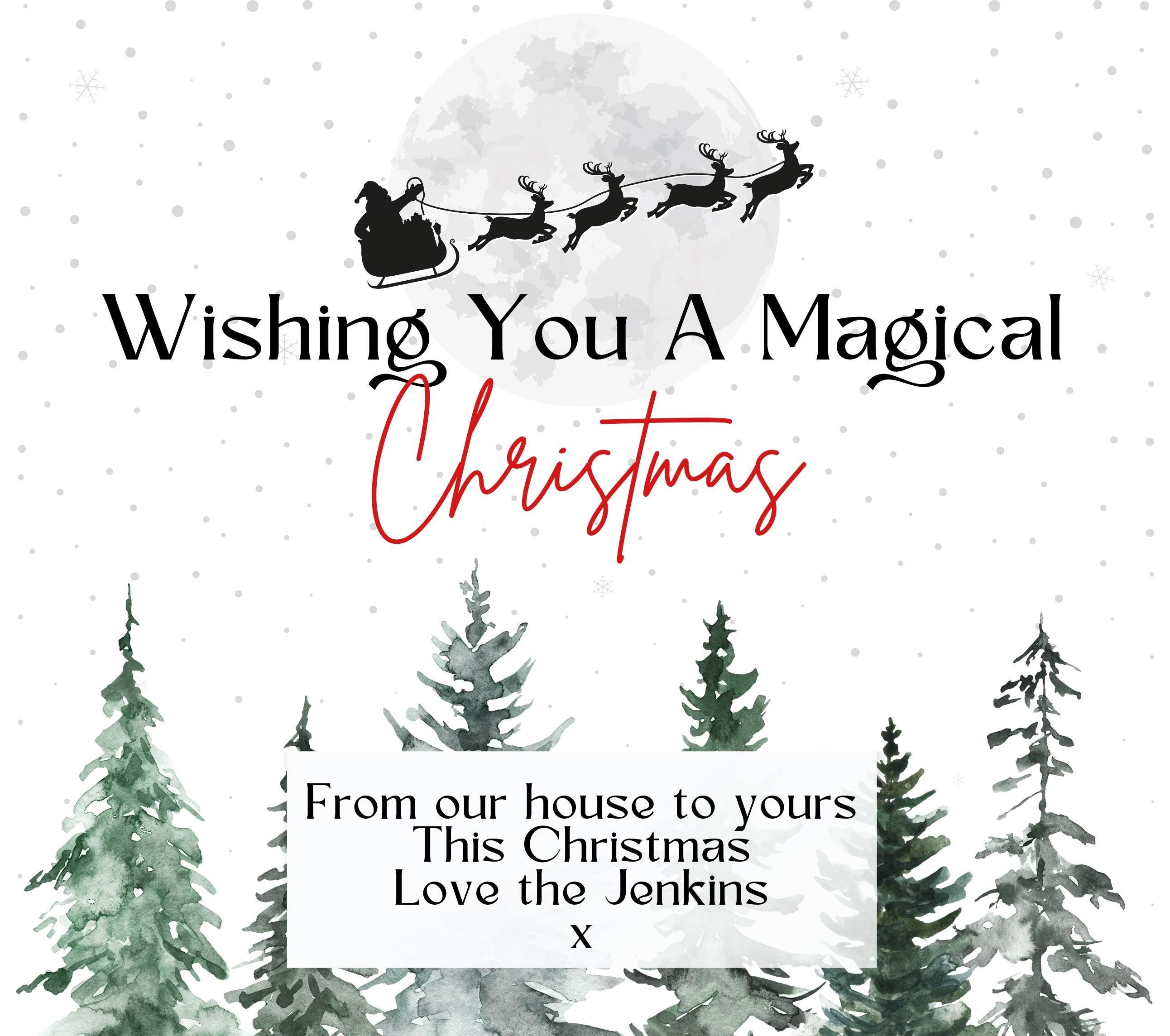 Wishing You a Magical Christmas Personalised Candle | Christmas Message Gift | Custom Message Candle | Xmas Decor | Christmas Countdown Gift Etsy