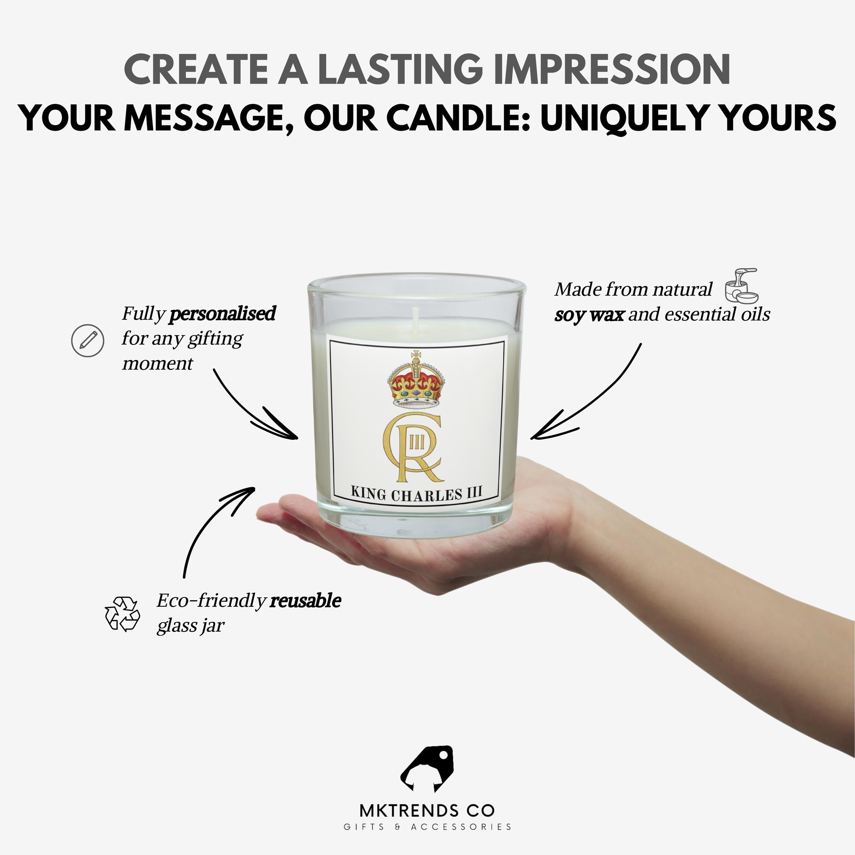 King Charles III Crest Personalised Candle | King Charles Custom Gift | Royal Family Gift | Regal Monogram King Charles |Coronation Keepsake Etsy
