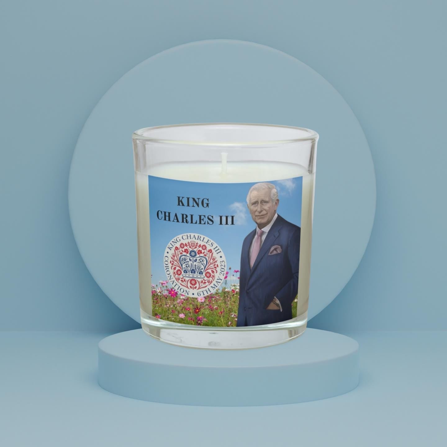 King Charles III Portrait Coronation Candle | Custom King Charles Gift | Royal Family Tribute Candle | King Charles Message Candle Gifts Etsy