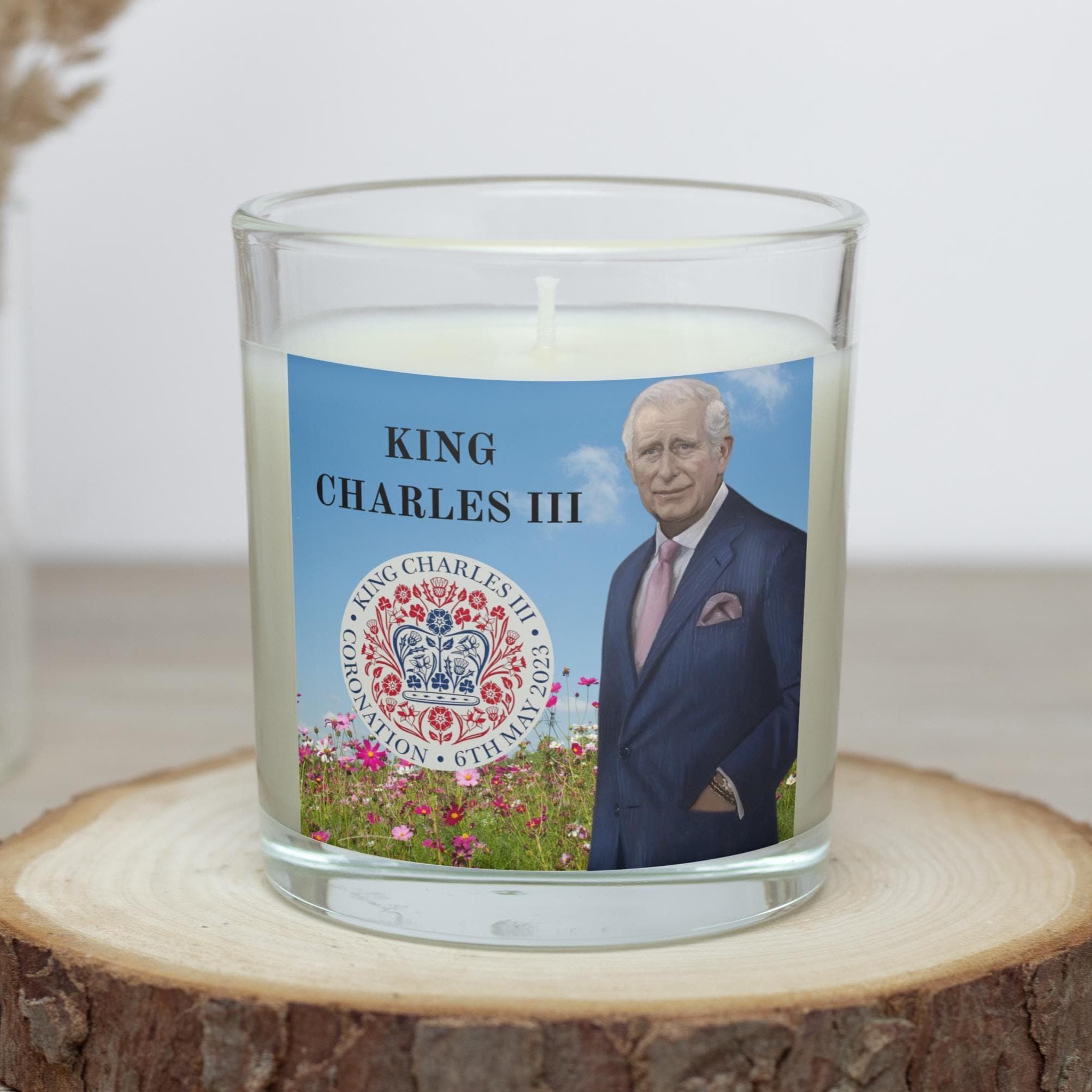 King Charles III Portrait Coronation Candle | Custom King Charles Gift | Royal Family Tribute Candle | King Charles Message Candle Gifts Etsy