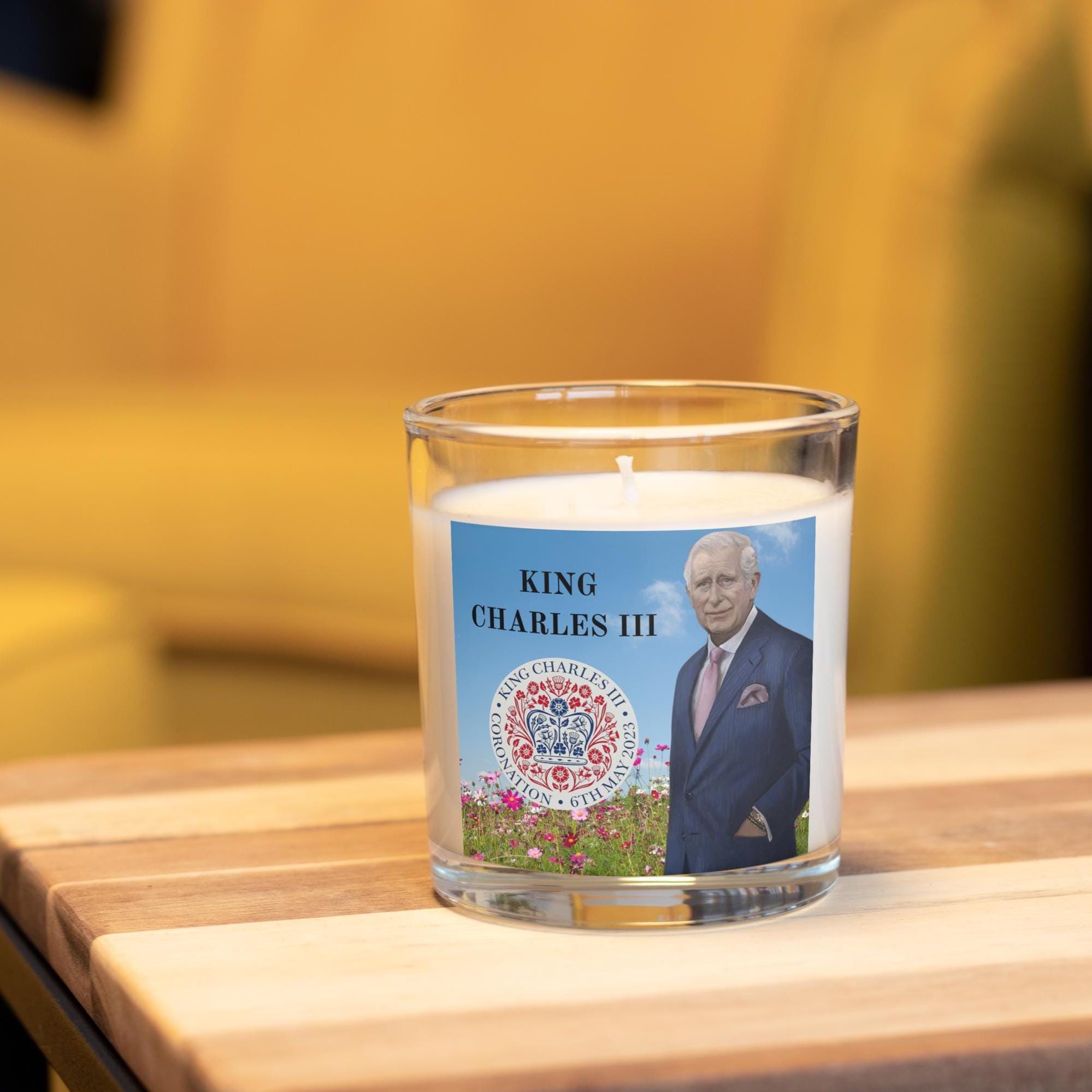 King Charles III Portrait Coronation Candle | Custom King Charles Gift | Royal Family Tribute Candle | King Charles Message Candle Gifts Etsy