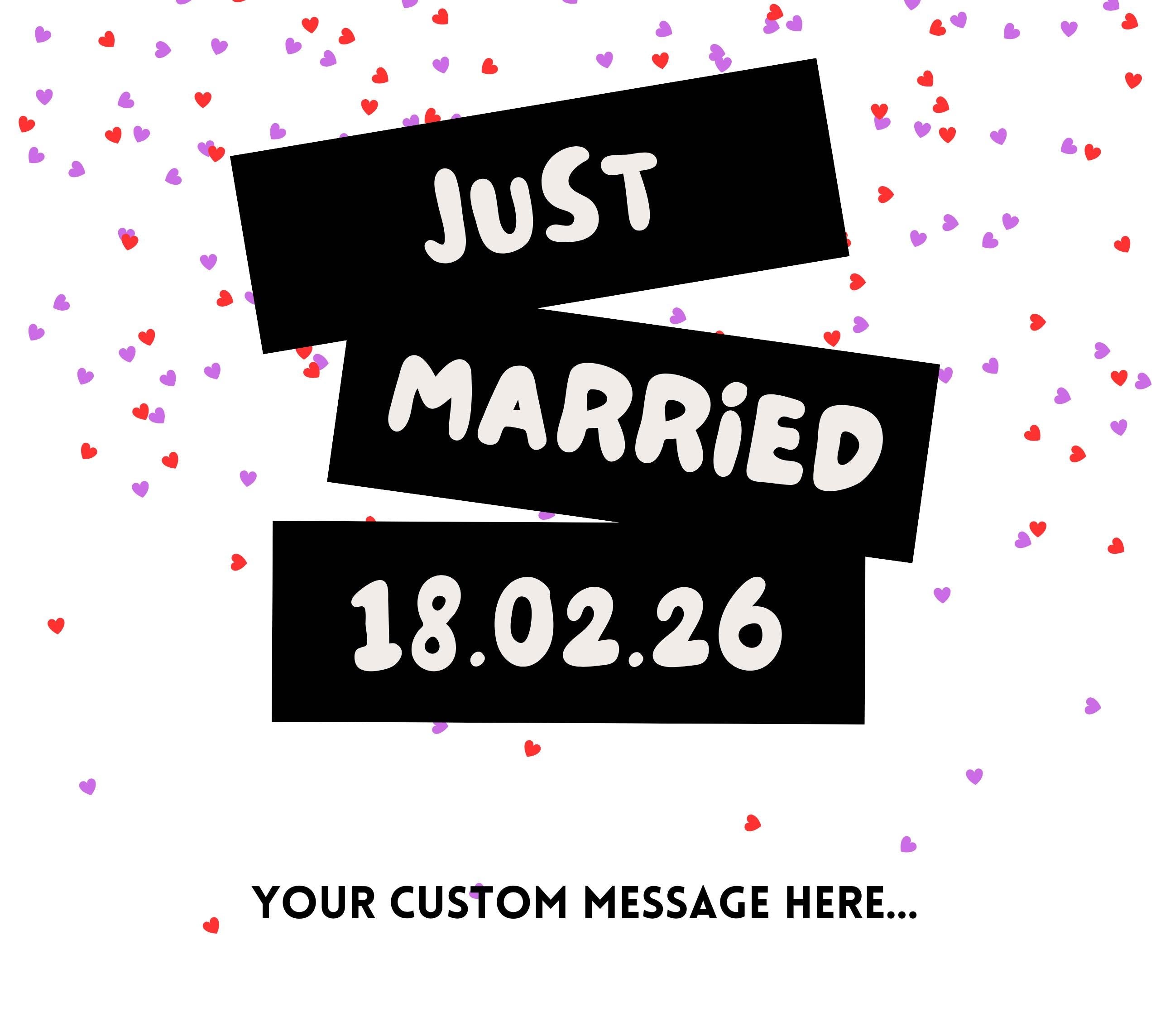 Just Married Special Date Wedding Candle | Custom Date Wedding Day Gift | Wedding Personalised Message Candle | Bride & Groom Message Gift Etsy