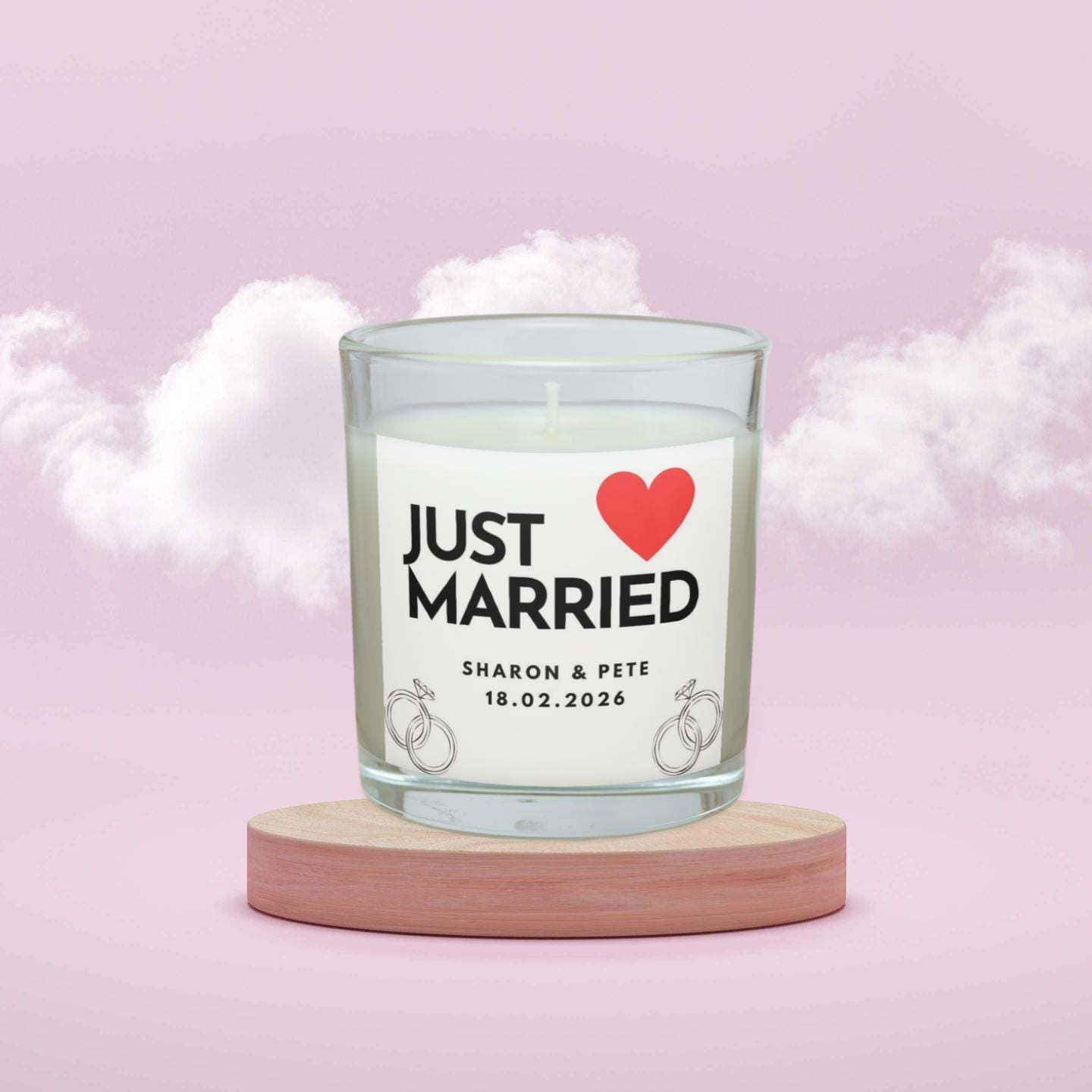 Just Married Message Personalised Candle | Wedding Day Candle | Gift for Bride & Groom | Mr and Mrs Candle | Wedding Day Candle Keepsake Etsy