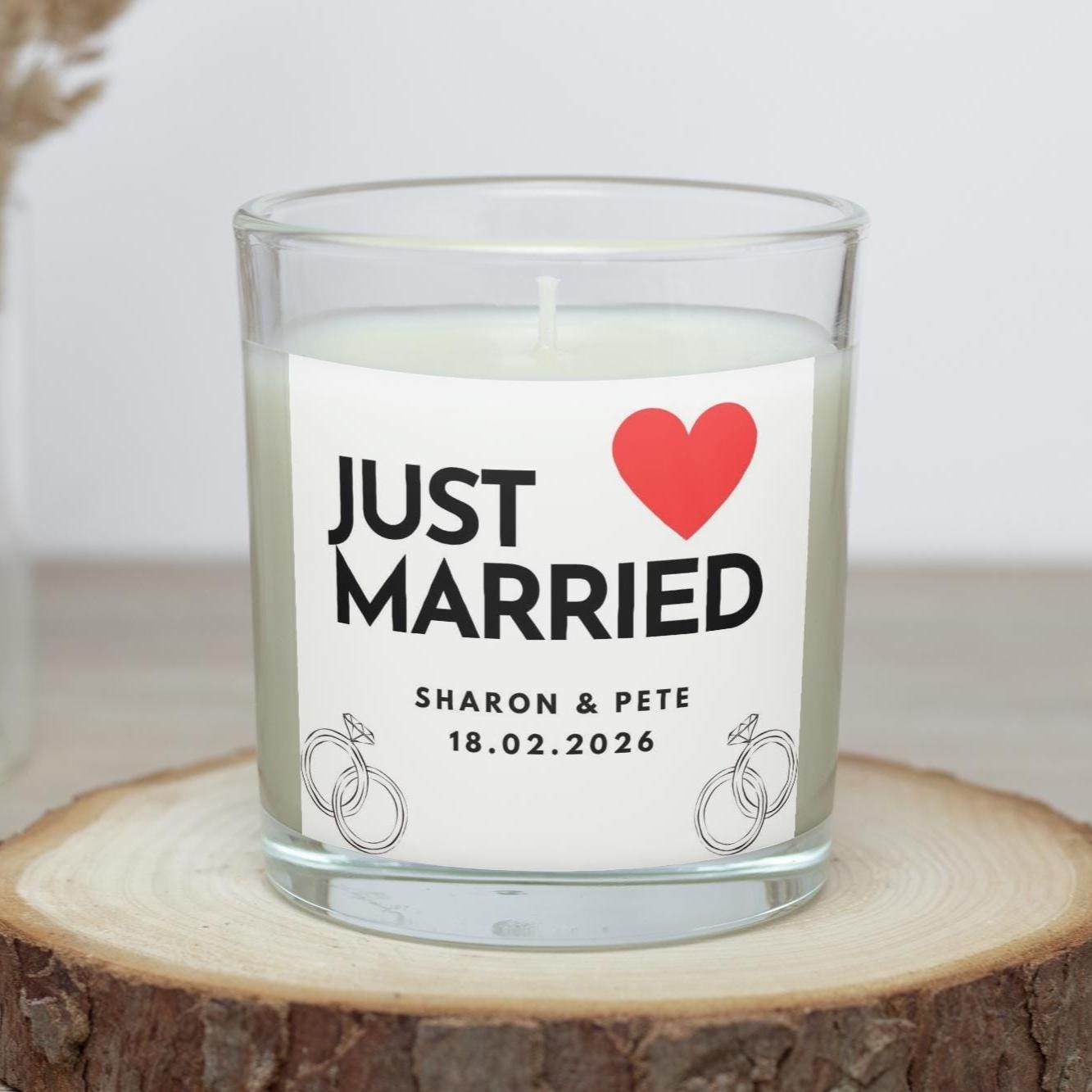 Just Married Message Personalised Candle | Wedding Day Candle | Gift for Bride & Groom | Mr and Mrs Candle | Wedding Day Candle Keepsake Etsy