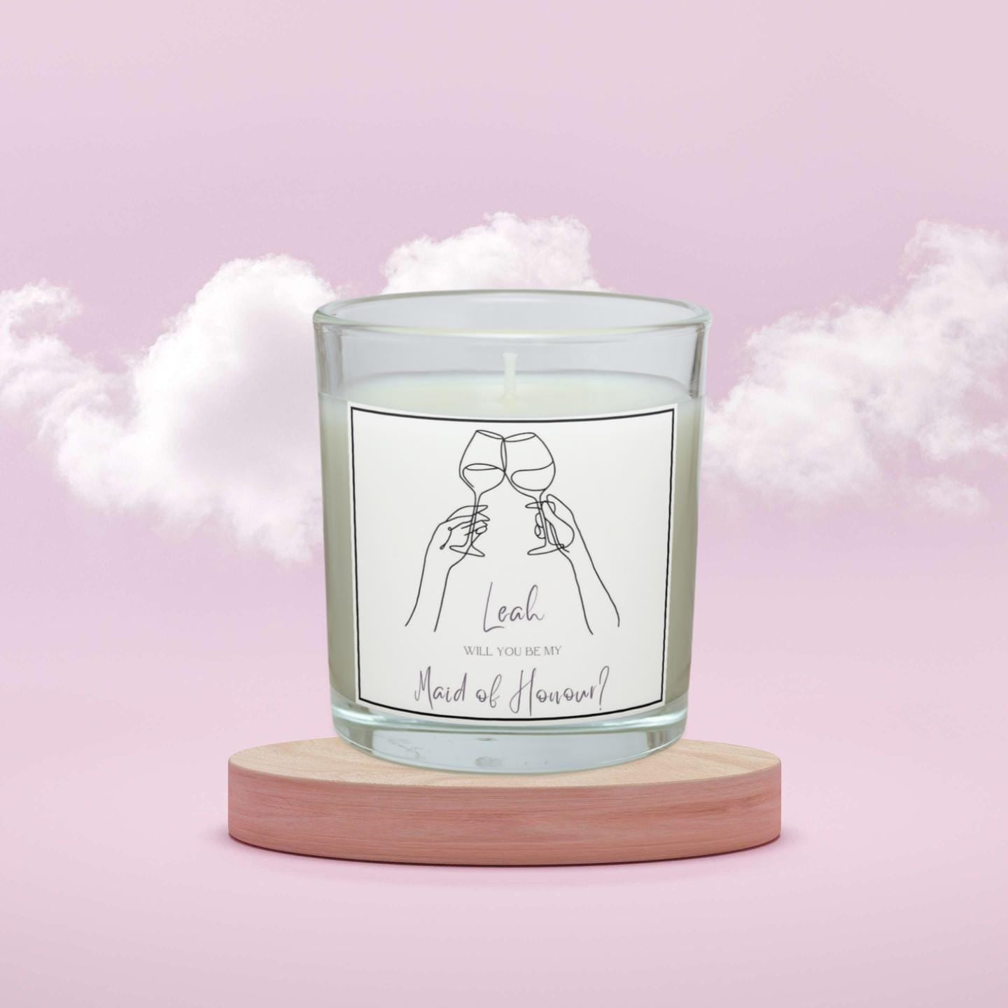 Will You Be My Maid Of Honour Personalised Candle Gift | Custom Bridal Proposal Gift | Bridal Party Décor | Maid Of Honour Custom Candle Etsy