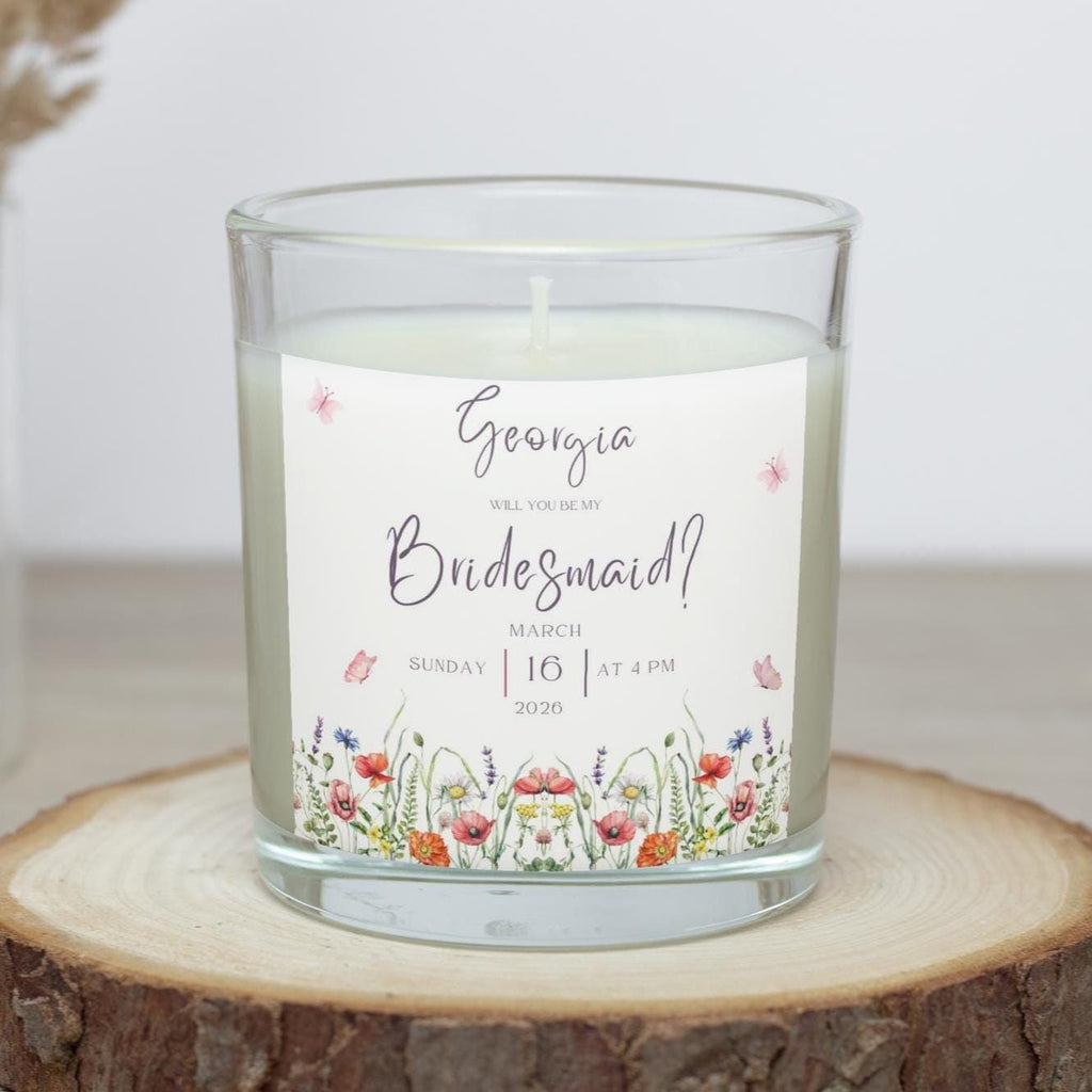 Bridesmaid Proposal Personalised Candle Gift | Be My Bridesmaid Invitation Gift | Custom Bridesmaid Message Candle | Bridal Party Decoration Etsy