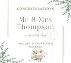 Mr & Mrs Congratulations Personalised Candle | Wedding Day Gift | Custom Message Wedding Candle | Bride and Groom Name Message Candle Gift Etsy