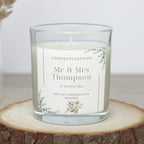Mr & Mrs Congratulations Personalised Candle | Wedding Day Gift | Custom Message Wedding Candle | Bride and Groom Name Message Candle Gift Etsy