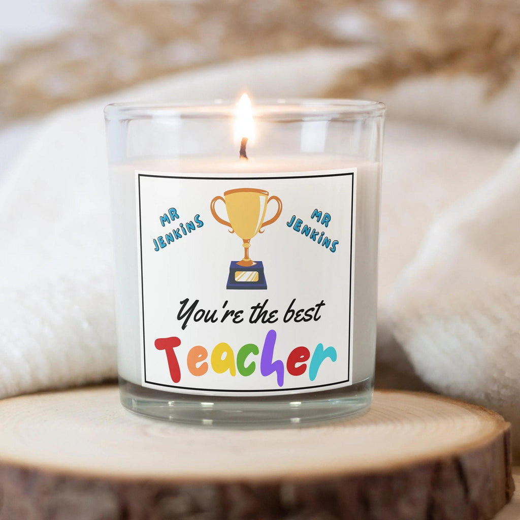 You're the Best Teacher Personalised Candle Gift | Best Teacher Gift | Thank You Teacher | End of Term Gift | Teacher Leaving Gift | Teacher Etsy
