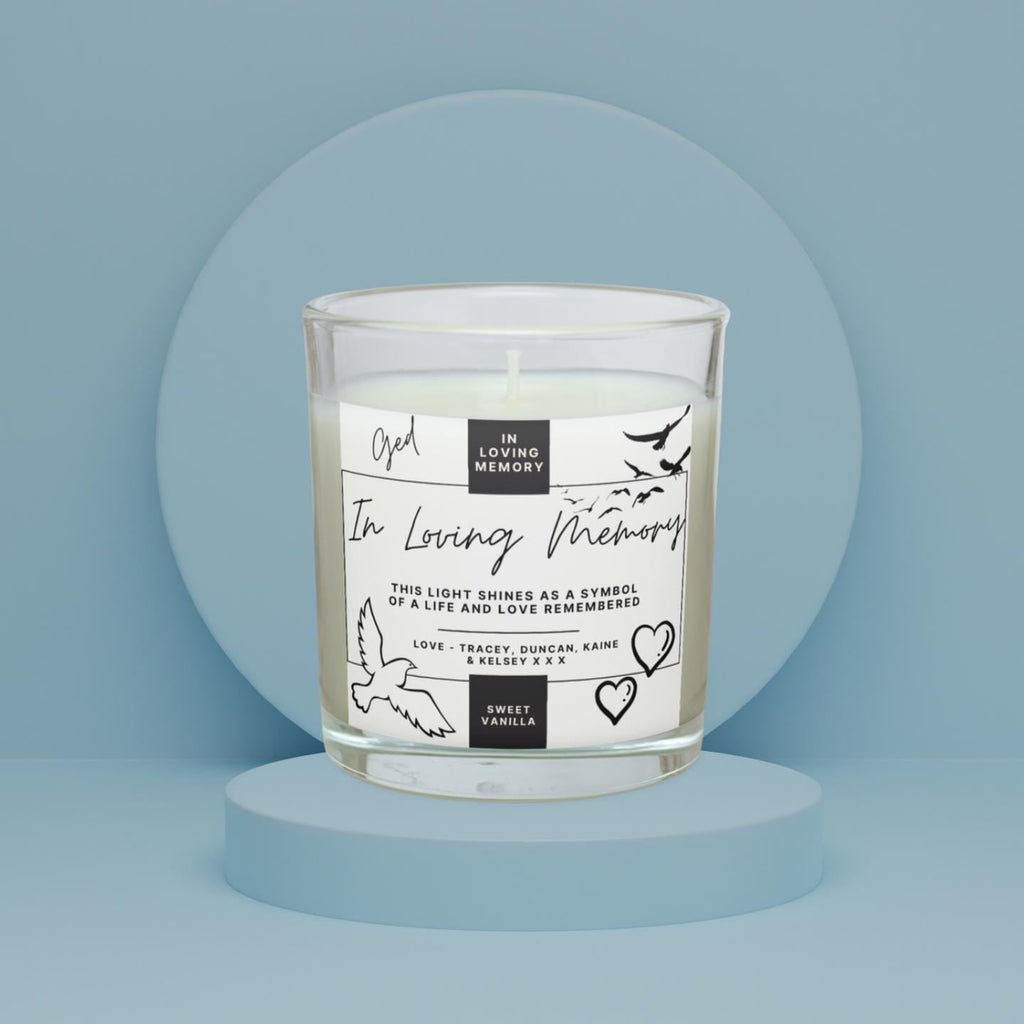 In Loving Memory Memorial Personalised Candle | Custom Deepest Sympathy Message Candle | RIP Tribute | Remembrance Message Gift | Condolence Etsy