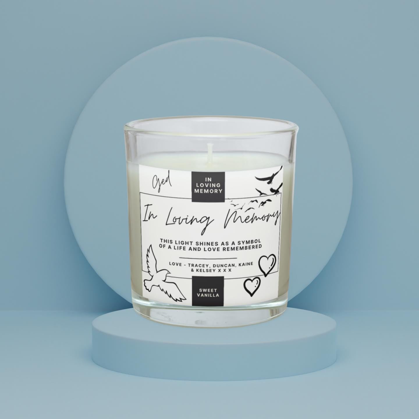 In Loving Memory Memorial Personalised Candle | Custom Deepest Sympathy Message Candle | RIP Tribute | Remembrance Message Gift | Condolence Etsy