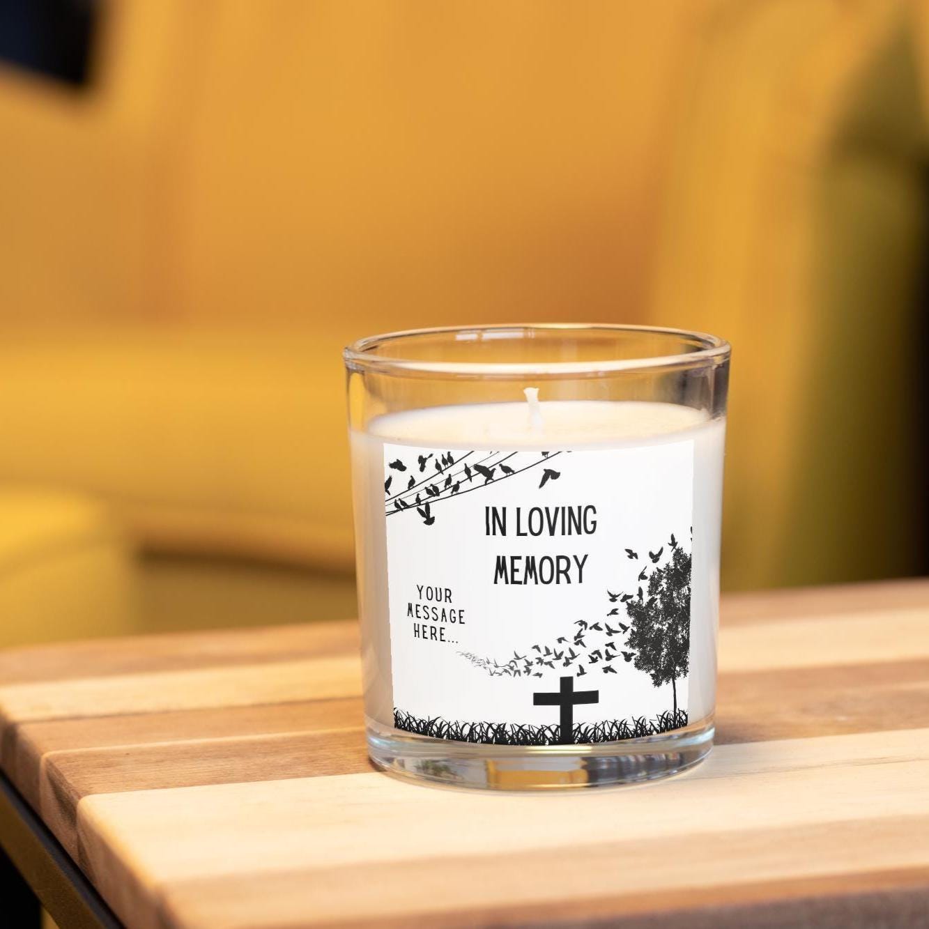 Deepest Sympathy Memorial Personalised Candle | Loving Memory Gift | Mourning Candle | Death Anniversary | Family | Pet Memorial | RIP Gift Etsy