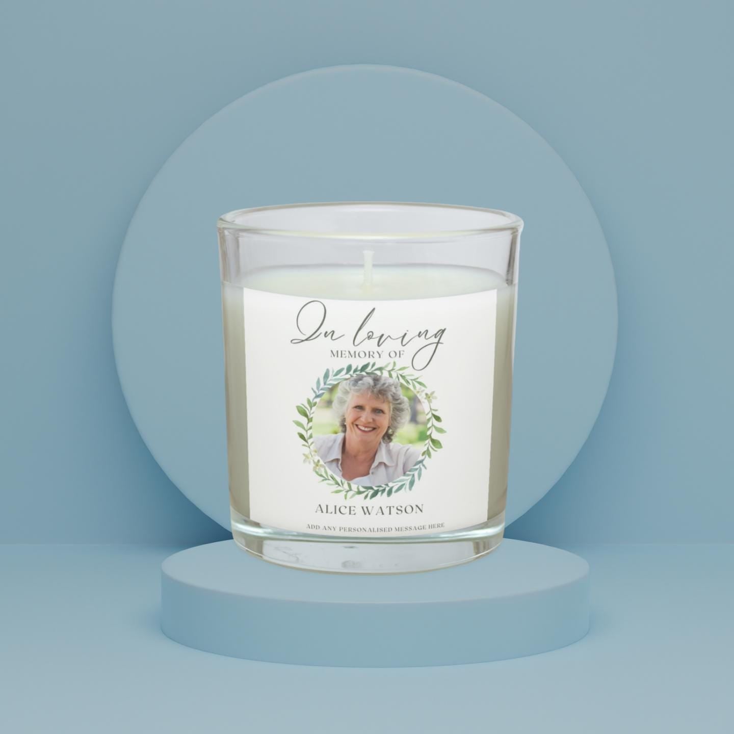 In Loving Memory Personalised Candle with Photo & Message | Remembrance Candle with Name, Dates | Sympathy Gift | Memorial Tribute | RIP Etsy
