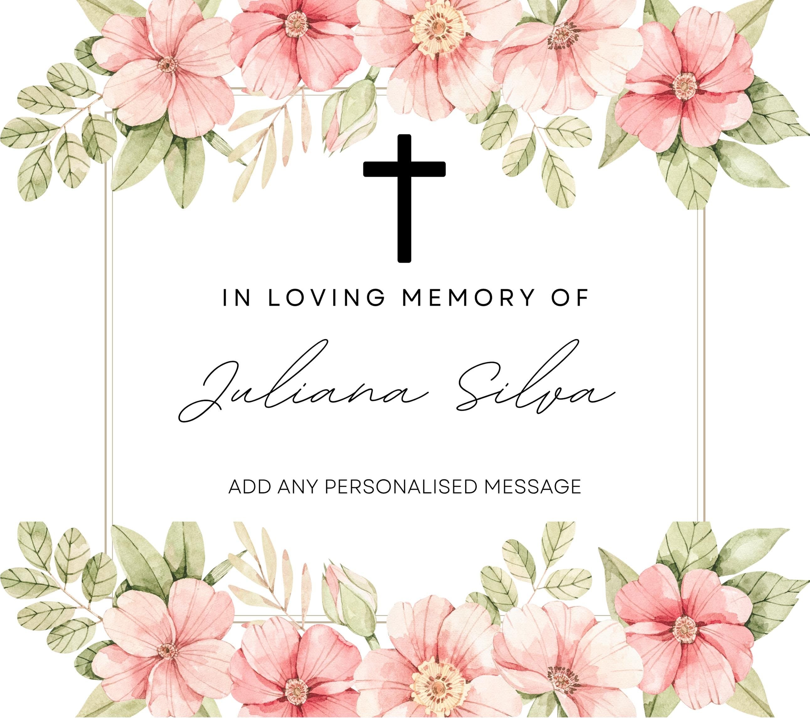 In Loving Memory Personalised Candle | Memorial Candle & Cross | Sympathy Gift | Remembrance Tribute | RIP Keepsake | Custom Message Candle Etsy