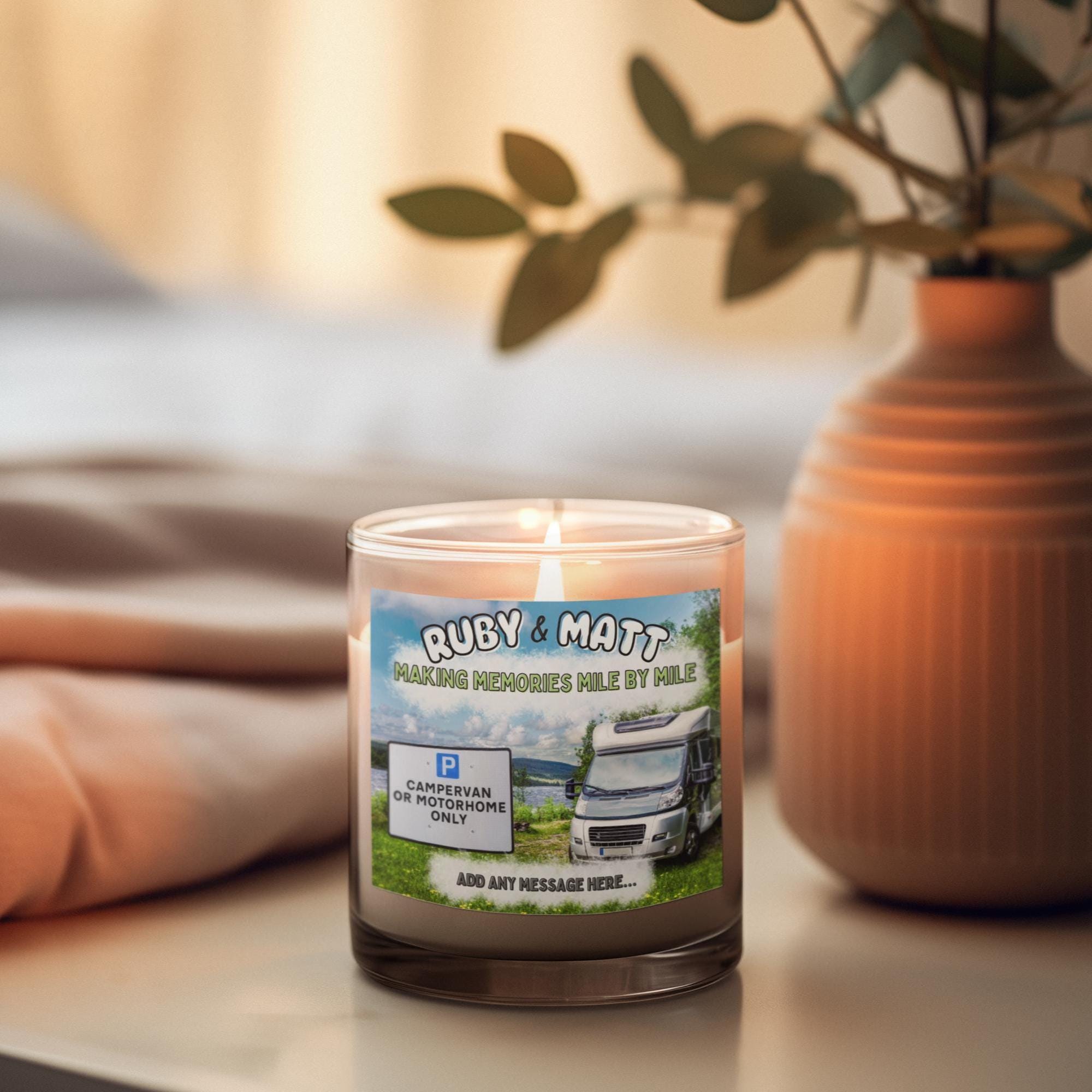 Motorhome & Campervan Personalised Candle Gift | Motorhome Decor | New Campervan Gift | Road Trip Accessories | Motorhome Holiday Decoration Etsy