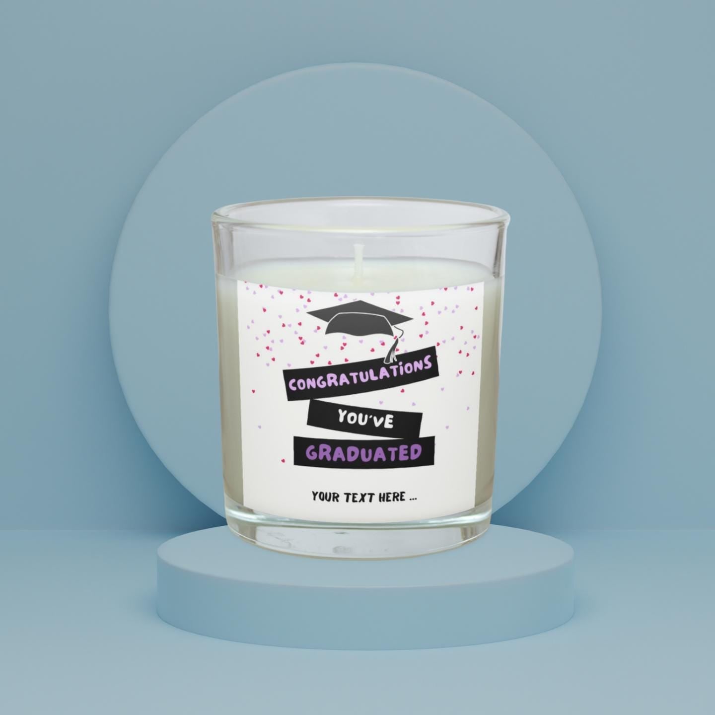 Graduation Personalised Candle | Graduation Gifts for Her | You've Graduated Gift | Custom Graduation Message Candle | Congratulations Gift Etsy