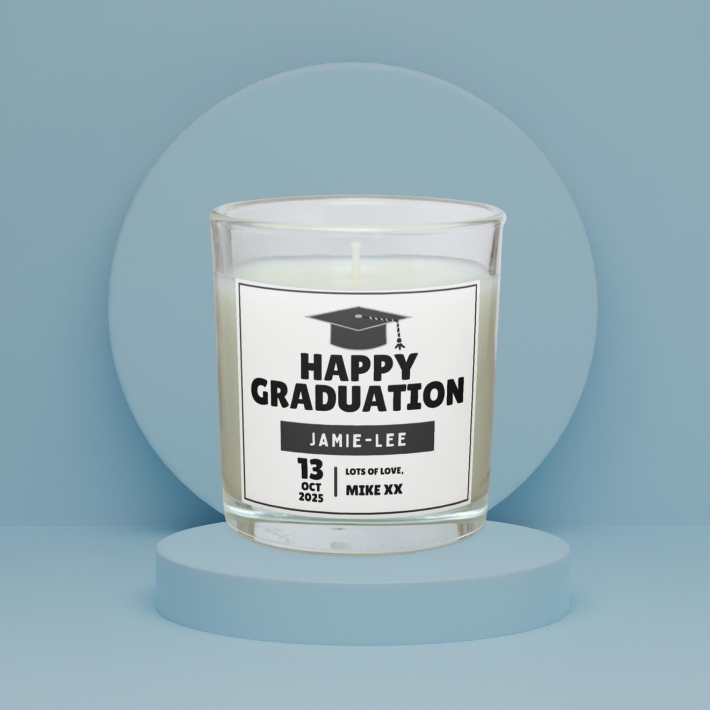 Happy Graduation Personalised Candle | Gifts for Graduation | Gifts for University | Degree Gifts | Student Gifts | Graduation Message Gift Etsy