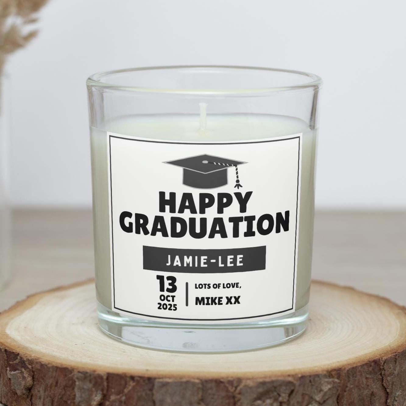 Happy Graduation Personalised Candle | Gifts for Graduation | Gifts for University | Degree Gifts | Student Gifts | Graduation Message Gift Etsy