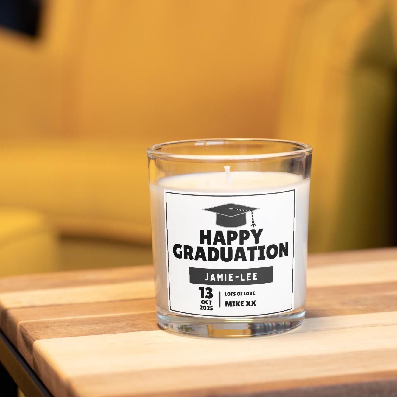 Happy Graduation Personalised Candle | Gifts for Graduation | Gifts for University | Degree Gifts | Student Gifts | Graduation Message Gift Etsy