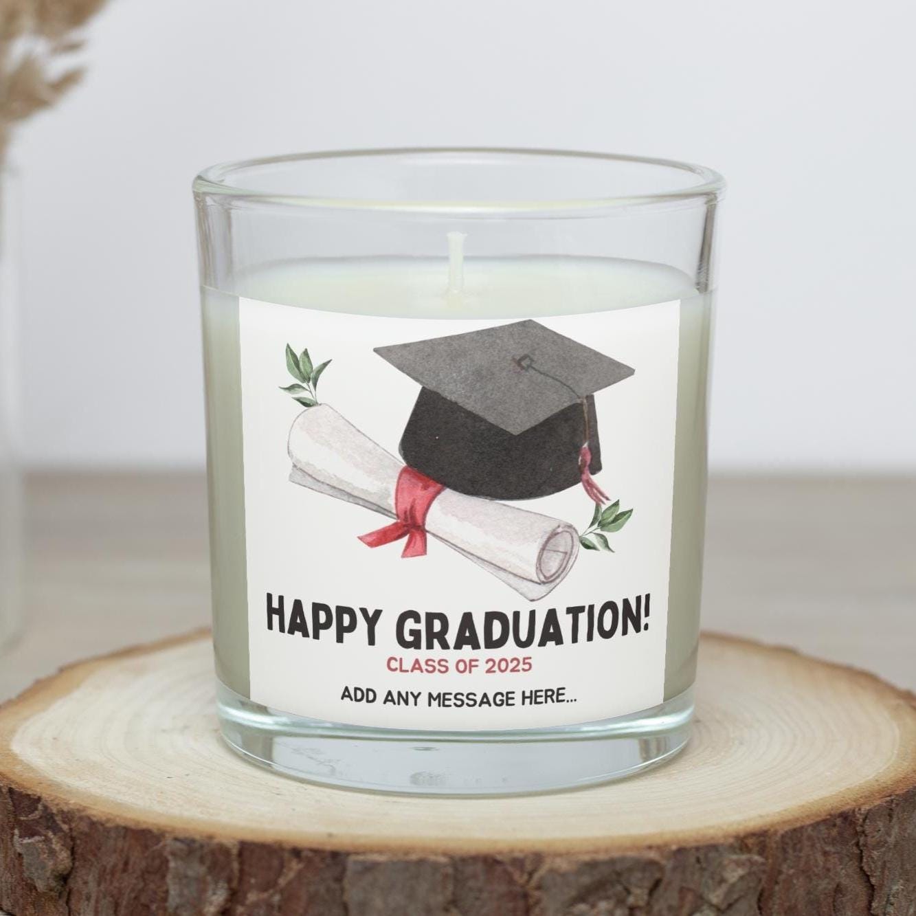 Happy Graduation Personalised Candle | Graduation Him or Her Gift | Congratulations on your Graduation Message Gift | Graduation Keepsake Etsy