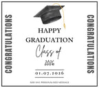Congratulations Happy Graduation Personalised Candle | Custom Name Message Gift | Graduation Gift | Happy Graduation | University Graduation Etsy