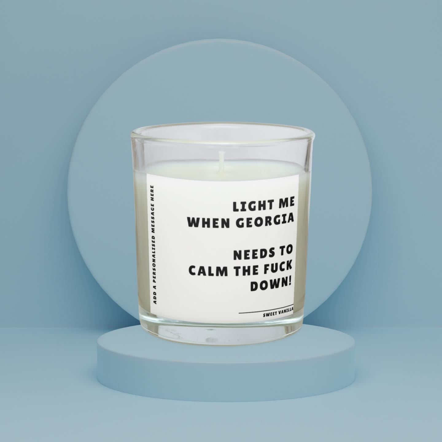 Funny Calm the Fuck Down Personalised Candle | Funny Gift for Friend | Novelty Calm Down Funny Candle | Funny Work Friend | Mum | Sister Etsy