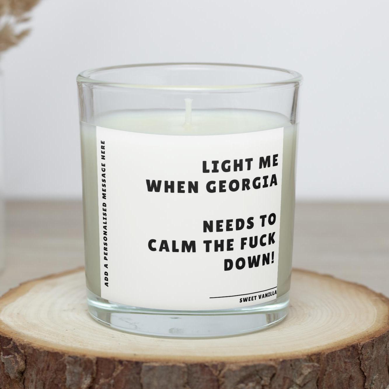 Funny Calm the Fuck Down Personalised Candle | Funny Gift for Friend | Novelty Calm Down Funny Candle | Funny Work Friend | Mum | Sister Etsy