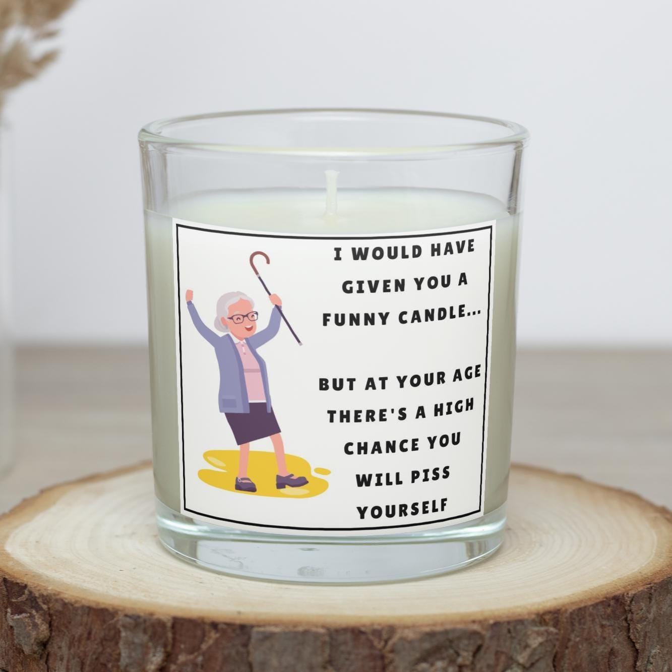 Funny Age Joke Personalised Candle | Funny Candle for Birthday | Funny Mum Birthday | Funny Friend Birthday | Co Worker Birthday | Joke Gift Etsy