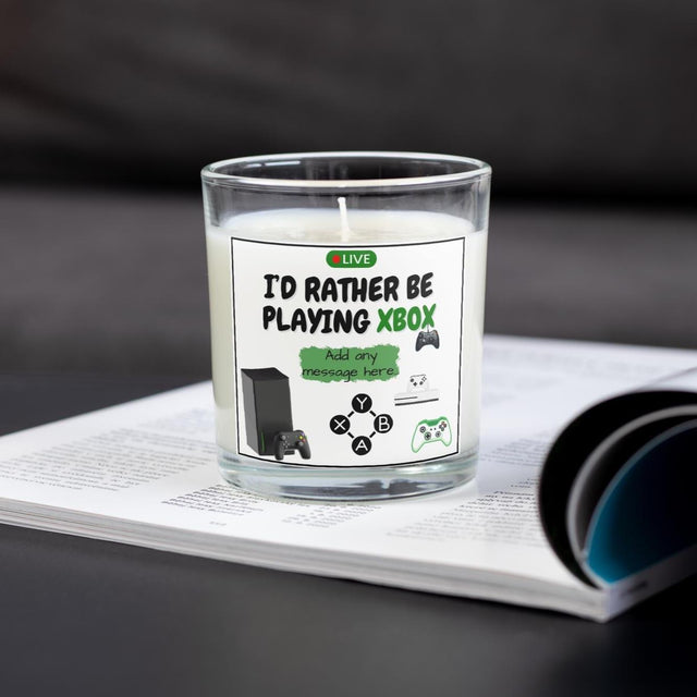 I'd Rather Be Playing Xbox Candle – Gamer Gift