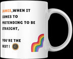 Personalised Gay Humour Mug, Funny LGBTQ Gift, Custom Name Mug, Funny Gay Gift, Rainbow Pride Mug Etsy