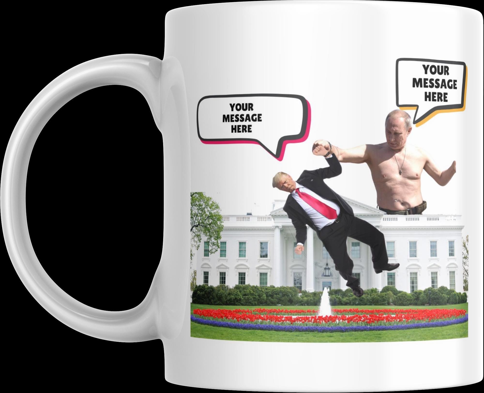Personalised Political Mug | Funny Gift | Trump Mug | Putin Mug | Novelty Mug | Persoanlised Mug | Joke Gift | Prank Gift | Secret Santa Etsy