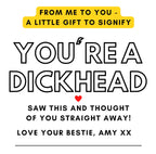 Personalised Mug | Rude Funny Gift | Cheeky Gift | Dickhead Gift | Friend Gift | Secret Santa | Banter Mug | Novelty Mug | Joke Gift | Funny Etsy