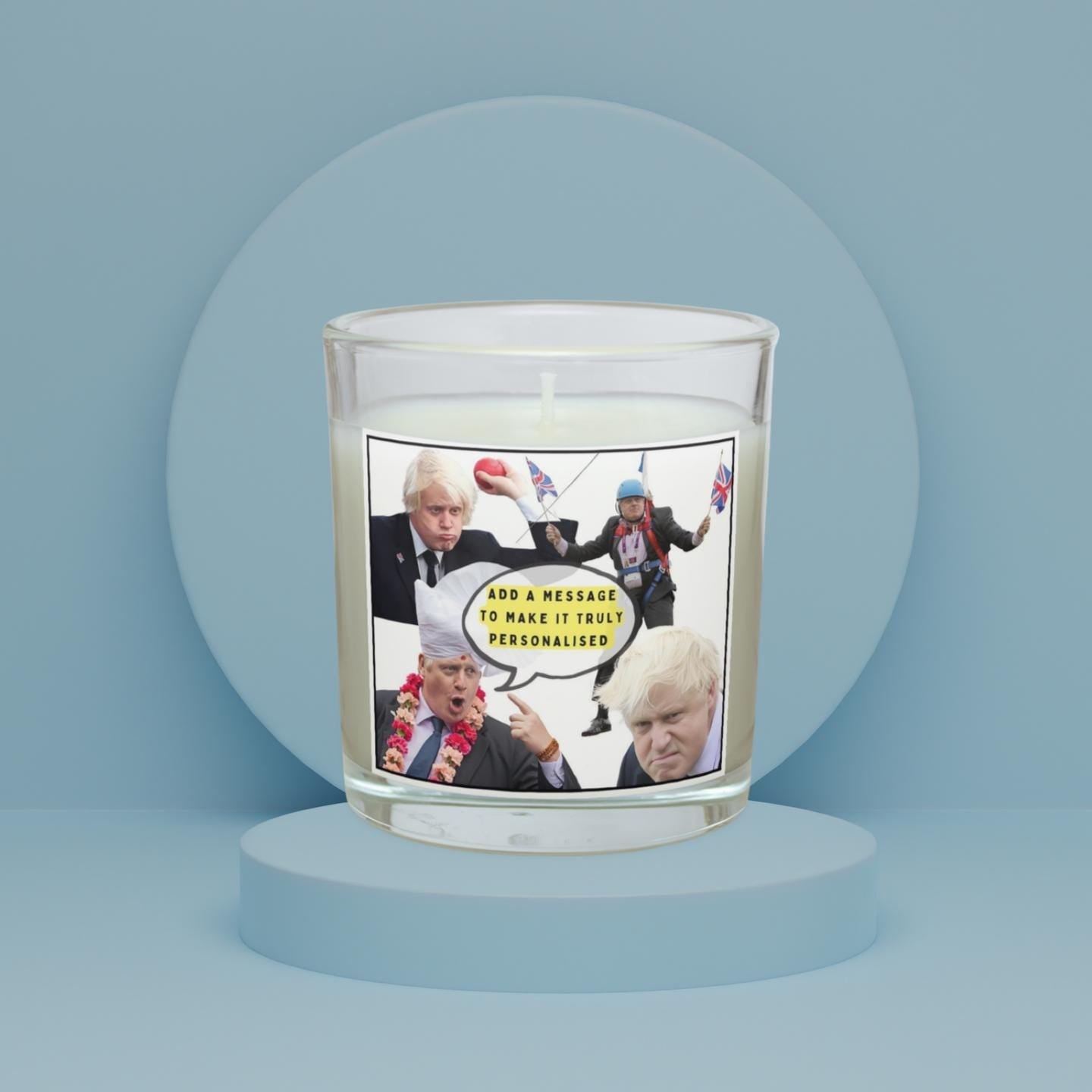 Funny Boris Johnson Personalised Candle | Novelty Boris Johnson Gift | Political Gag | Boris Johnson Message Candle | Funny Secret Santa Etsy