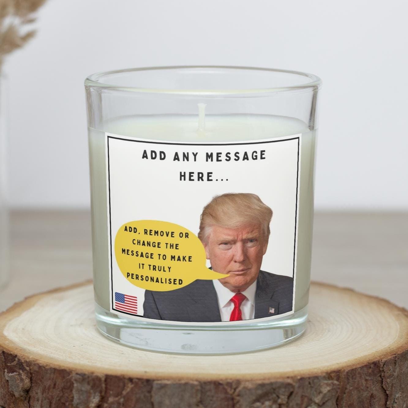 Donald Trump Personalised Candle | Funny Donald Trump Gift | President Trump Message Candle | Donald Trump Fan Gift | Secret Santa Candle Etsy