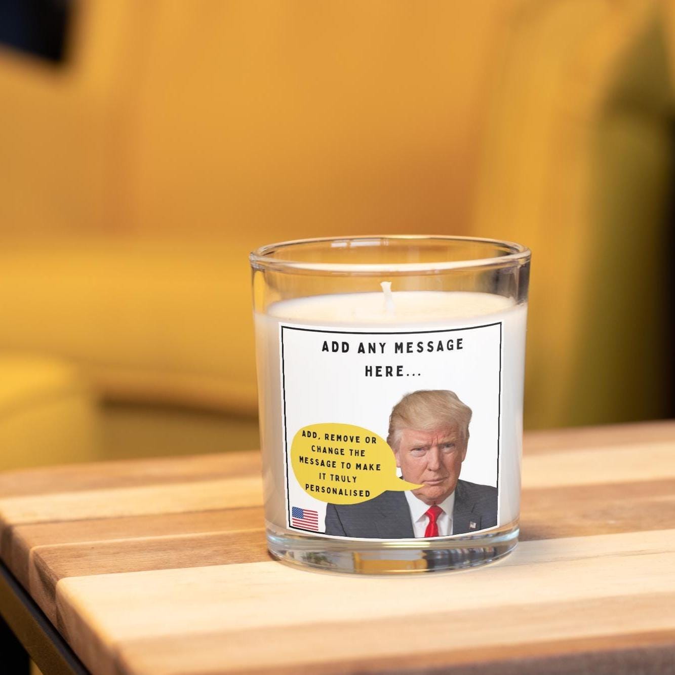Donald Trump Personalised Candle | Funny Donald Trump Gift | President Trump Message Candle | Donald Trump Fan Gift | Secret Santa Candle Etsy