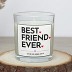Best Friend Ever Hearts Personalised Candle Gift | Best Friend Gift | Thank You Best Friend | Best Gift for Friends Birthday | Friend Candle Etsy