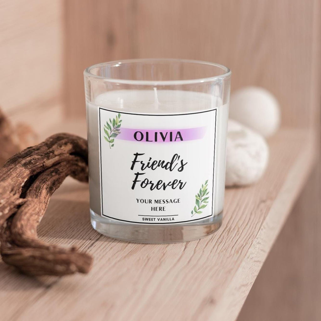 Friends Forever Personalised Candle Gift | Friendship Candle | Meaningful Gift for Friend | Forever Gift | Best Friend Gift | Name Message Etsy