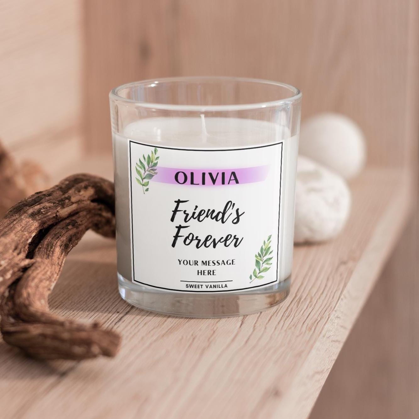 Friends Forever Personalised Candle Gift | Friendship Candle | Meaningful Gift for Friend | Forever Gift | Best Friend Gift | Name Message Etsy