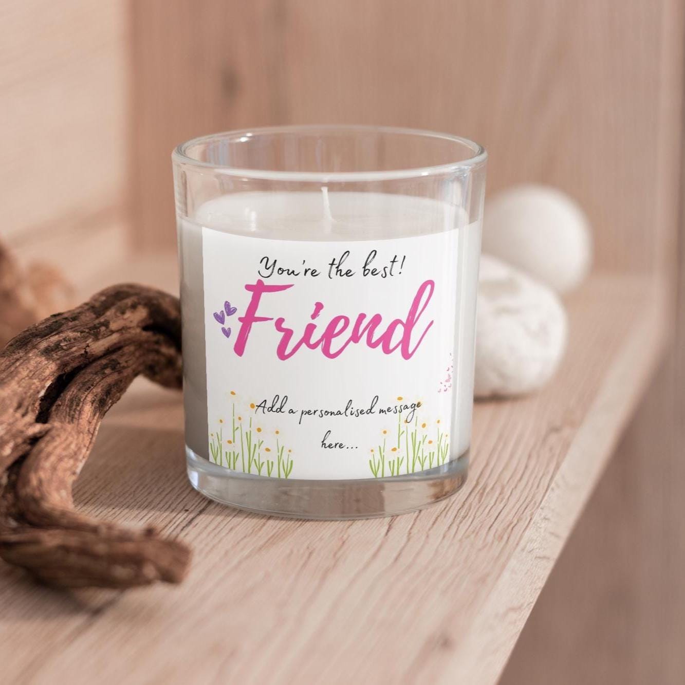 You're the Best Friend Personalised Candle Gift | Best Friend Message Candle | BFF Gift | Friend Candle with Message | Bestie Candle Gift Etsy
