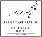 Name Message Personalised Candle Gift | Message Gift for Friend | Name Message Hearts Personalised Candle | Name Candle | Message Candle Etsy