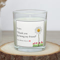 Thank You Friend Message Personalised Candle Gift | Thank You Gift for Friend | Friendship Keepsake | Thoughtful Candle Gift for Friend Etsy