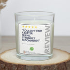 Funny Friend Review Personalised Candle | Novelty Gift for Friend | Funny Review for Friend | Best Friend Message Gift | Friend Joke Candle Etsy
