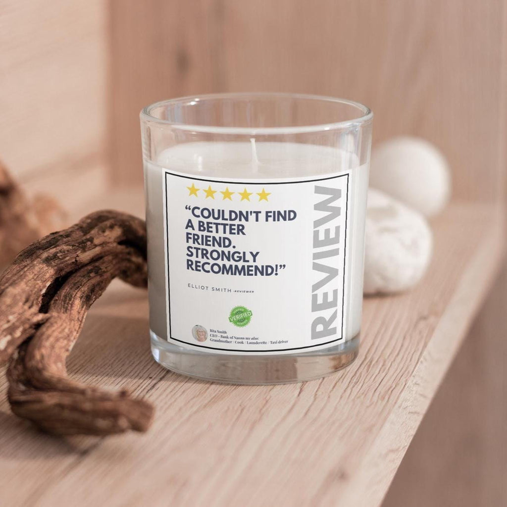 Funny Friend Review Personalised Candle | Novelty Gift for Friend | Funny Review for Friend | Best Friend Message Gift | Friend Joke Candle Etsy