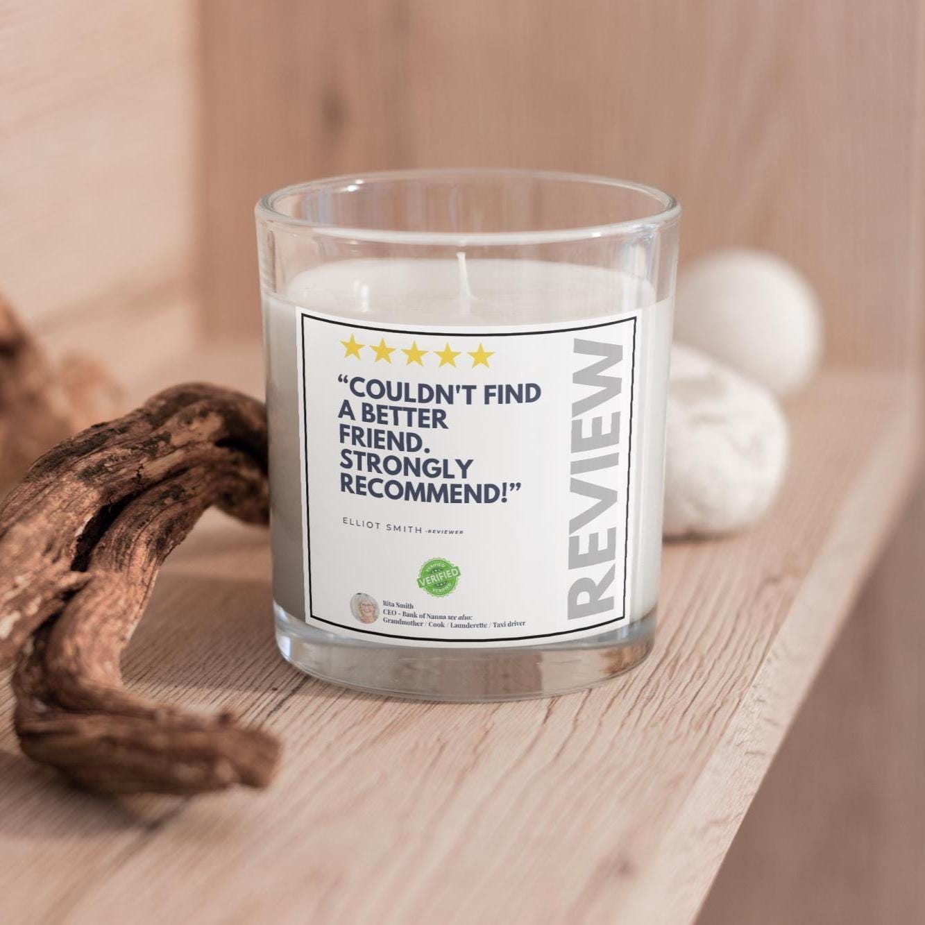 Funny Friend Review Personalised Candle | Novelty Gift for Friend | Funny Review for Friend | Best Friend Message Gift | Friend Joke Candle Etsy