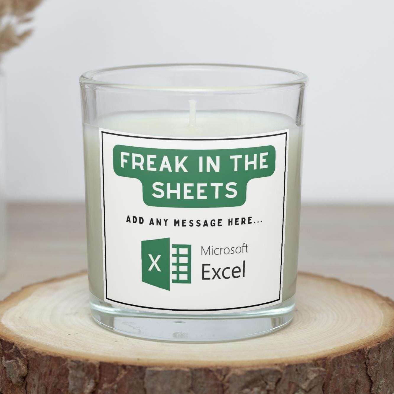 Funny Microsoft Excel Personalised Candle | Funny IT Gift | Funny Excel Spreadsheet Gift | Novelty Gift for Office Worker | Secret Santa Etsy